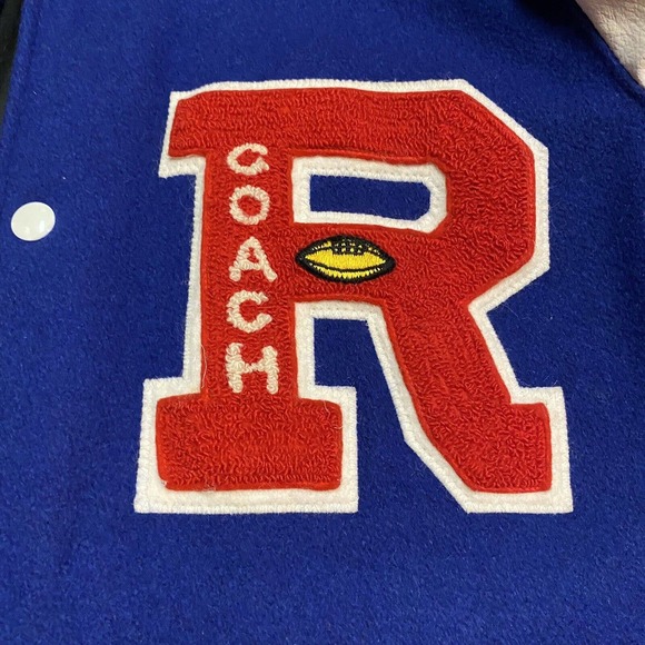 Vtg DeLong St Bernard Parish 1976 Letterman Varsity Jacket Leather Wool Mens Sm - Picture 4 of 12